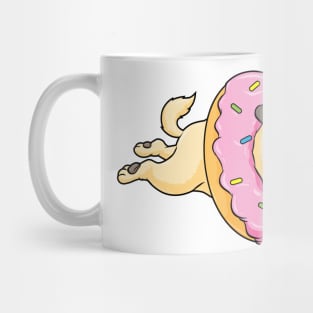 Flying dog in a delicious donat Mug